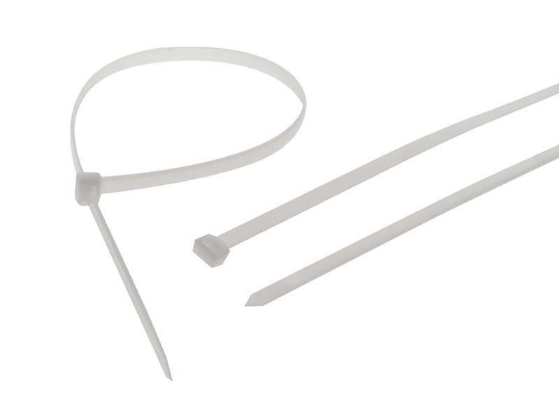 Faithfull FAICT1200WHD Heavy-Duty Cable Ties White 9.0 x 1200mm (Pack 10)