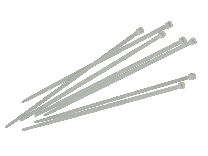 Faithfull FAICT150W Cable Ties White 3.6 x 150mm (Pack 100)