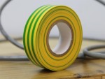 Faithfull FAITAPEPVCGY PVC Electrical Tape Green / Yellow 19mm x 20m