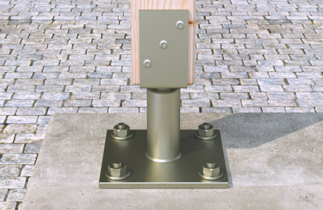 An A4 stainless steel through bolt anchor with a hex nut and washer, featuring a threaded shaft and expansion sleeve, designed for securing heavy loads to concrete or masonry surfaces.
