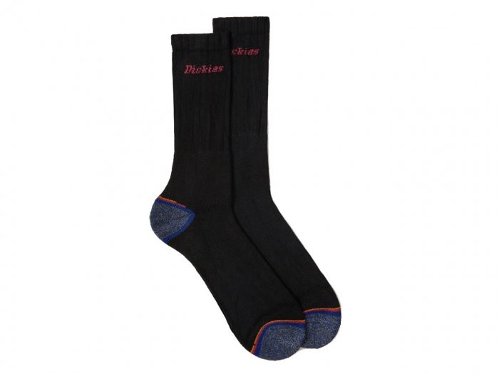 Dickies DICDCK00009S Strong Work Socks  Black (Pack 3)