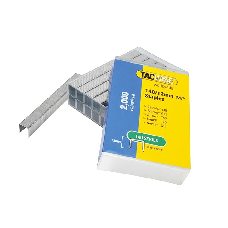 An image displaying a Tacwise TAC1418 140 Galvanised Staples (Pack 2000)