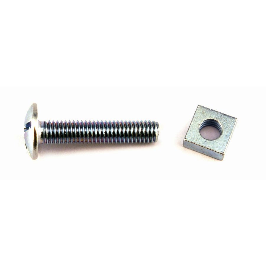 A bright zinc plated M10 hex nut with an internally threaded profile, for use with a matching bolt or threaded rod.