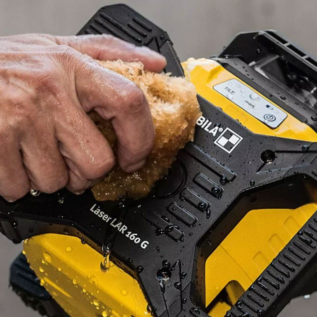 A Stabila measuring instrument with a clear display and easy-to-read scale, for accurate site measurement and inspection.