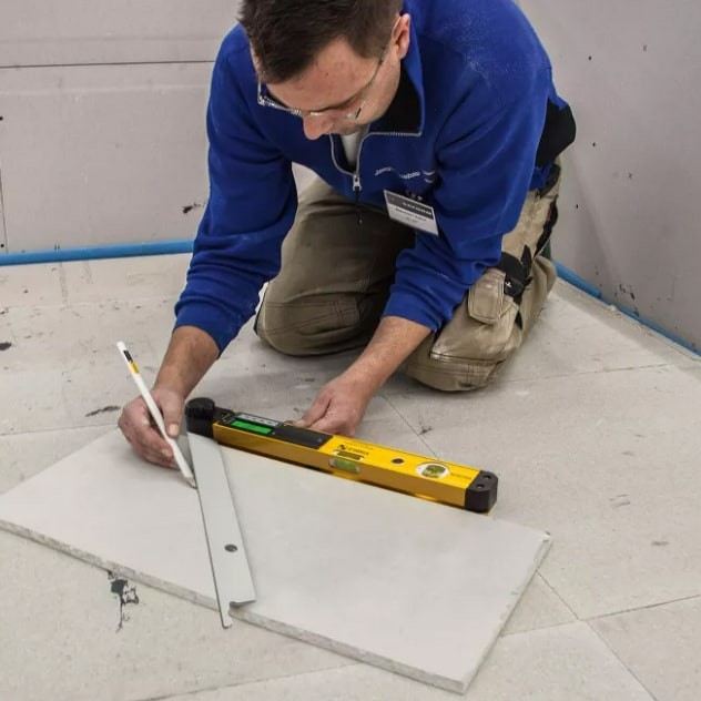 A Stabila digital angle finder with a stainless steel blade and an LCD readout, for measuring and transferring angles.