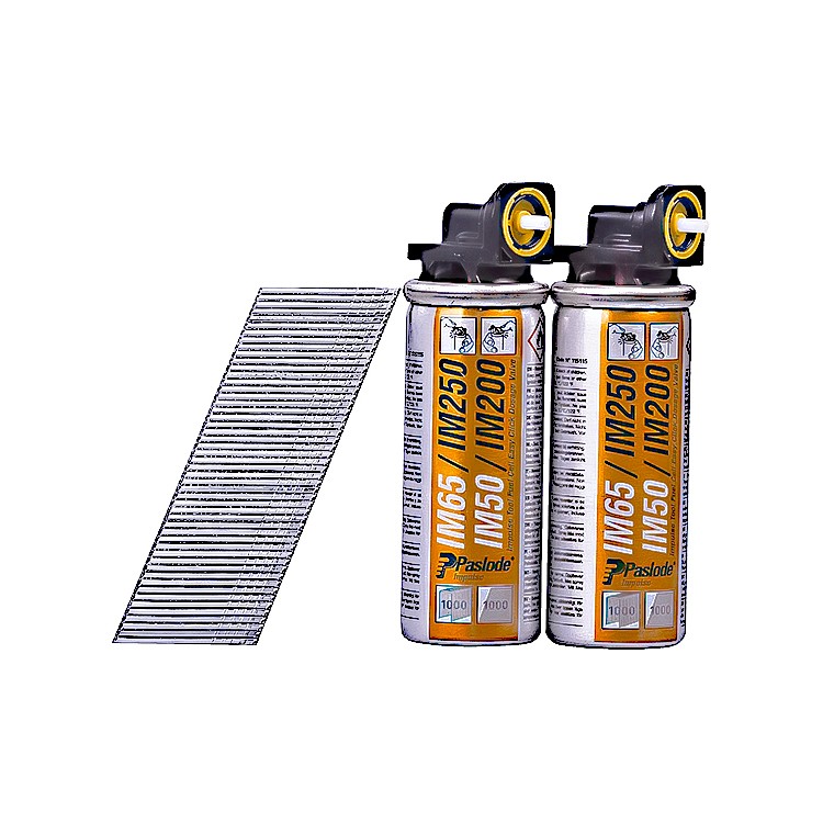 Paslode IM65 921594 F16 38mm Stainless Steel Brad Nails Packs 2000 Box + 2 Fuel Cells