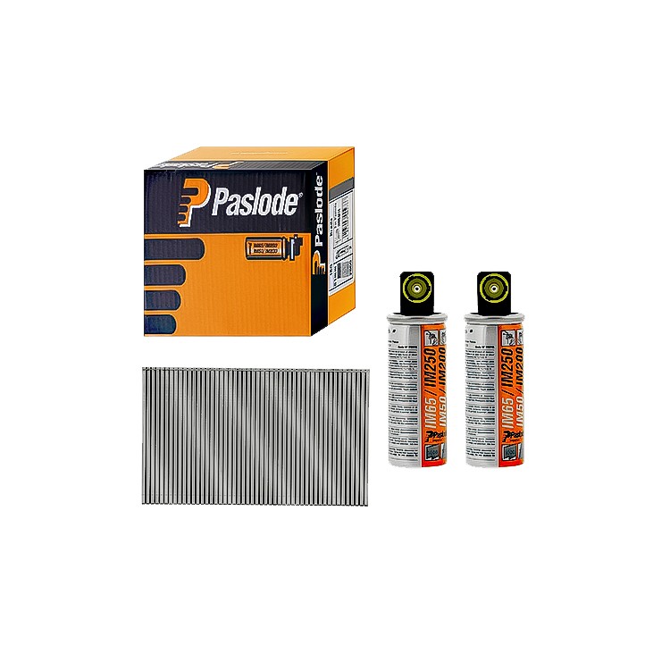Paslode IM65 921586 F16 19mm Galv Brad Nails Packs 2000 Box + 2 Fuel Cells