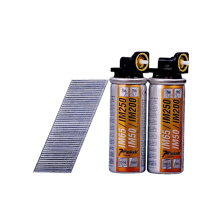 Paslode IM65 921590 F16 45mm Galv Brad Nails Packs 2000 Box + 2 Fuel Cells