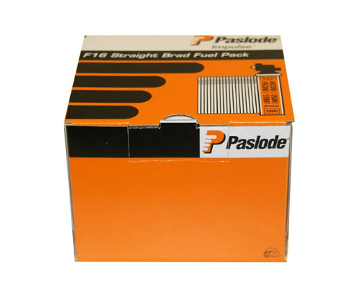 Paslode IM65 921592 F16 64mm Galv Brad Nails Packs 2000 Box + 2 Fuel Cells