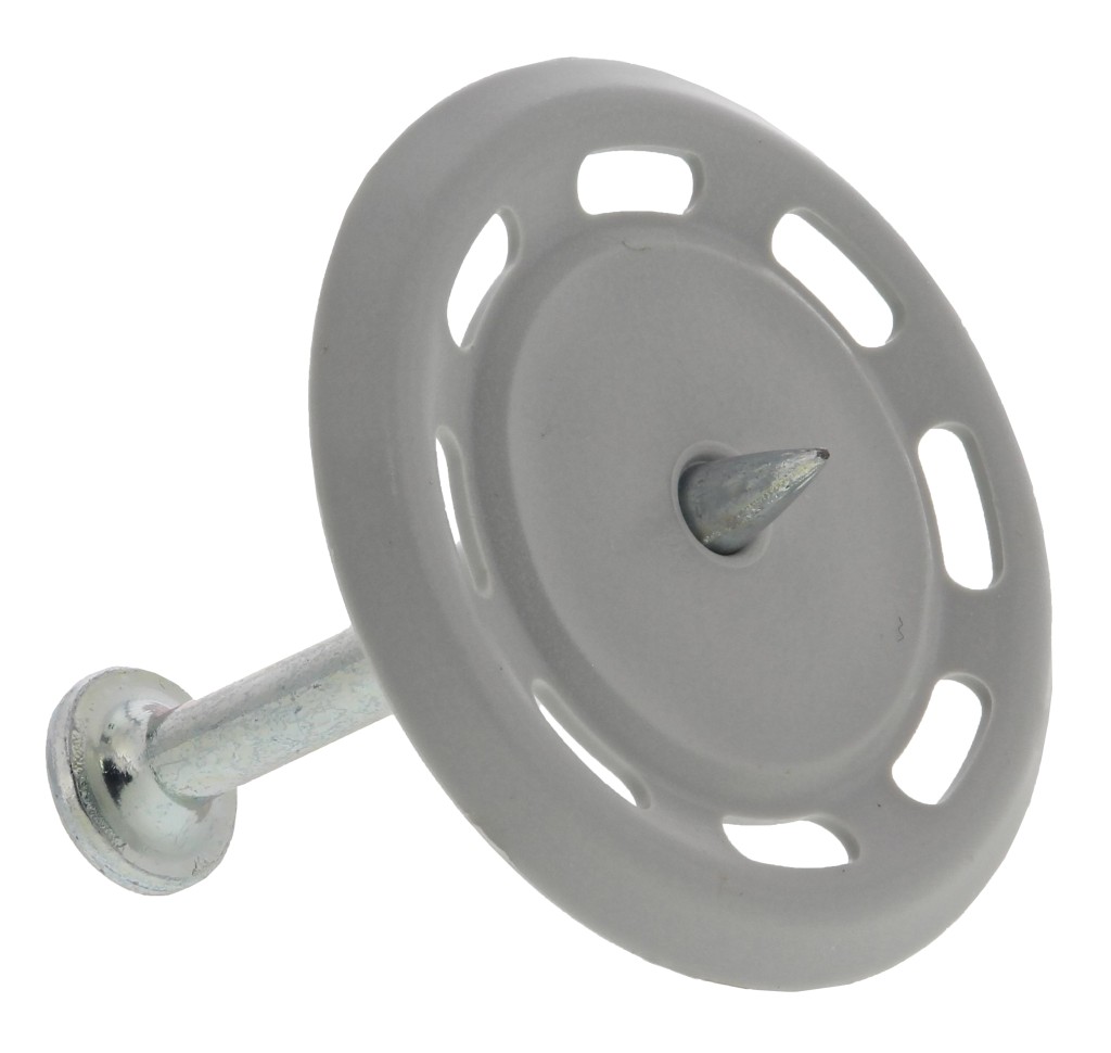 A steel flat washer with a central hole for use with a bolt or screw to distribute clamping load and protect the mating surface.,