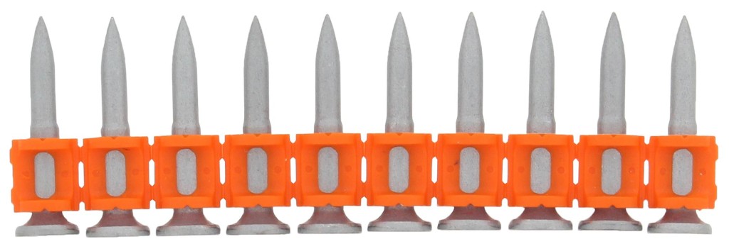 An orange and black Spit cordless power tool, with an ergonomic grip, designed for use on construction and maintenance tasks.