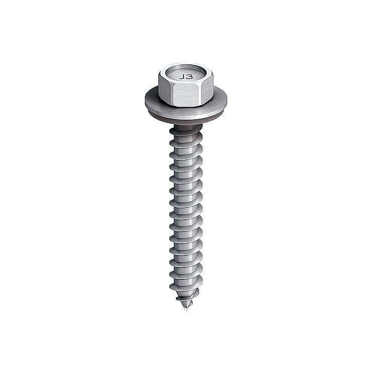 A steel screw with a threaded shaft and sharp point, for general-purpose fastening applications.
