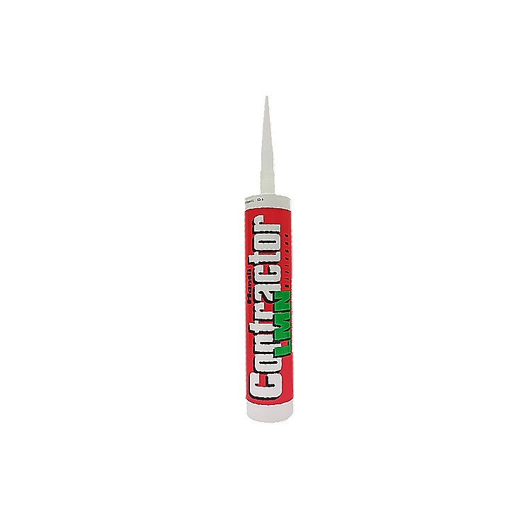 A 300ml cartridge of white silicone sealant with a flexible cured finish, for sealing joints around kitchens, bathrooms, and windows.