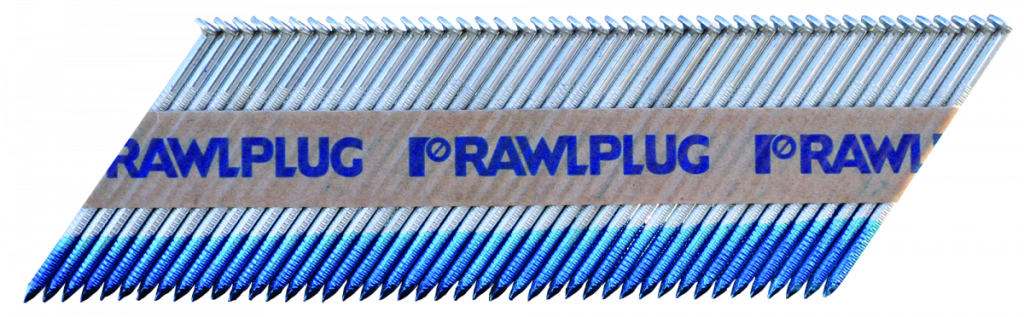 Rawlplug Galvanised R-DRG paper Collated Nails 3.1 x 75mm 2200 box + 2 Fuel Cells