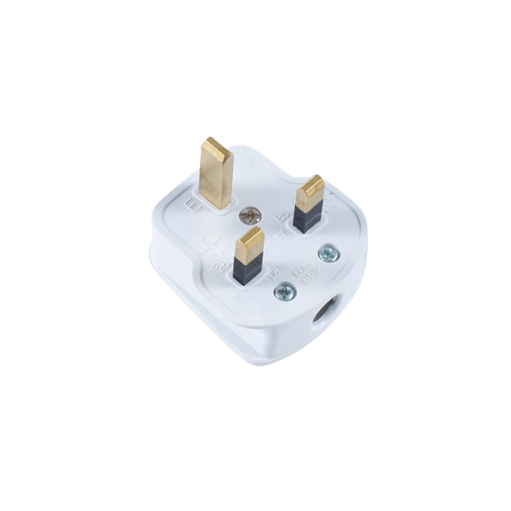 Elecrical Plug 3 Pin 240V 13A White