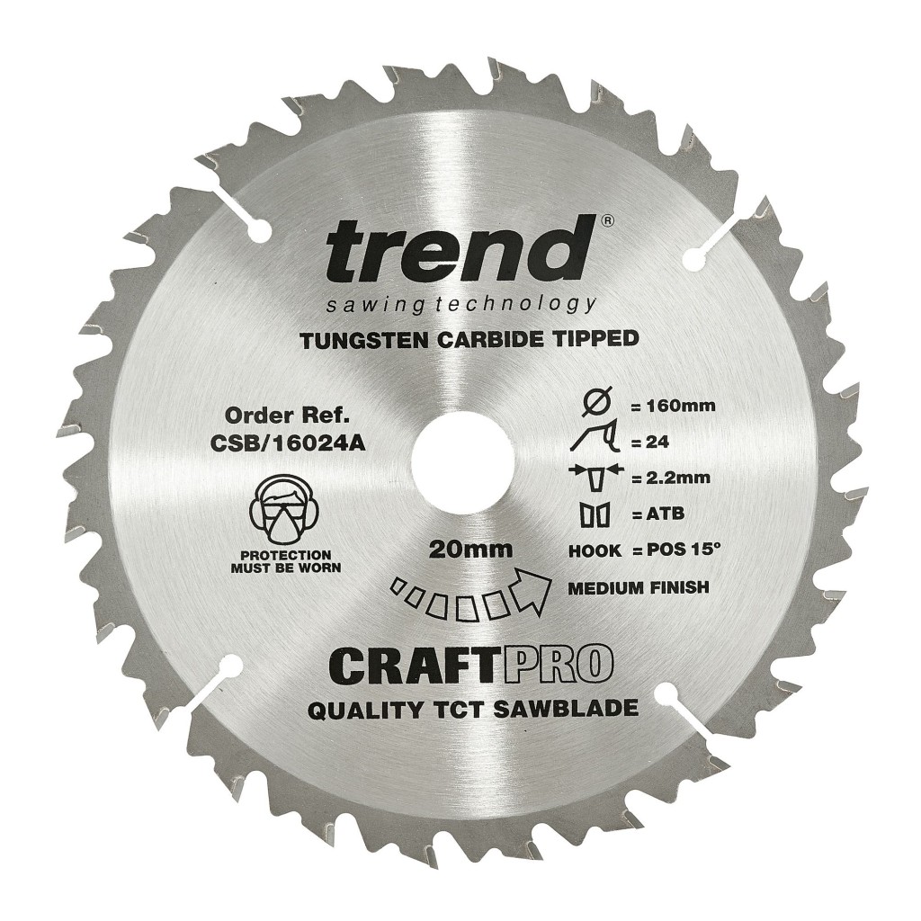 Trend CSB/16024 Craft Saw Blade 160mm x 24T x 20mm