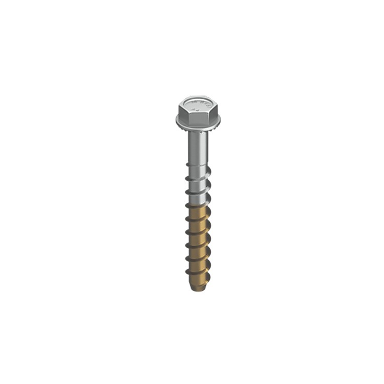 An A4 stainless steel masonry screw with a specially hardened thread, designed for direct fixing into concrete, brick, and block without a plug.