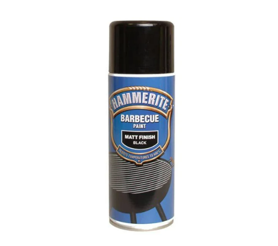 Hammerite HMMBBQBLAERO BBQ Paint Aerosol Black Matt 400ml