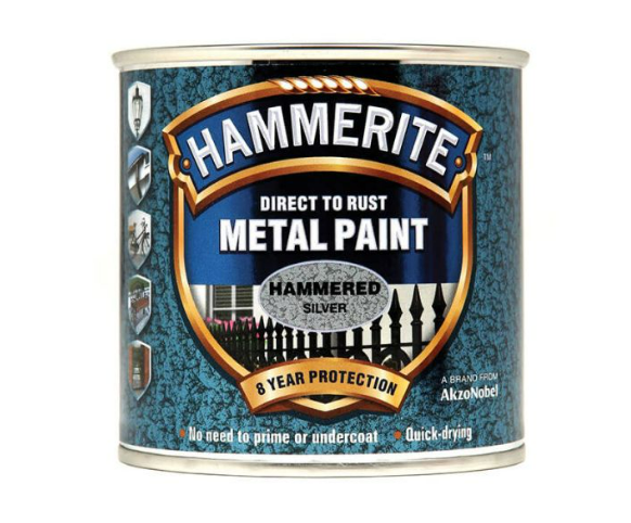 Hammerite HMMHFBL25L Direct to Rust Hammered Finish Metal Paint Black 2.5 Litre