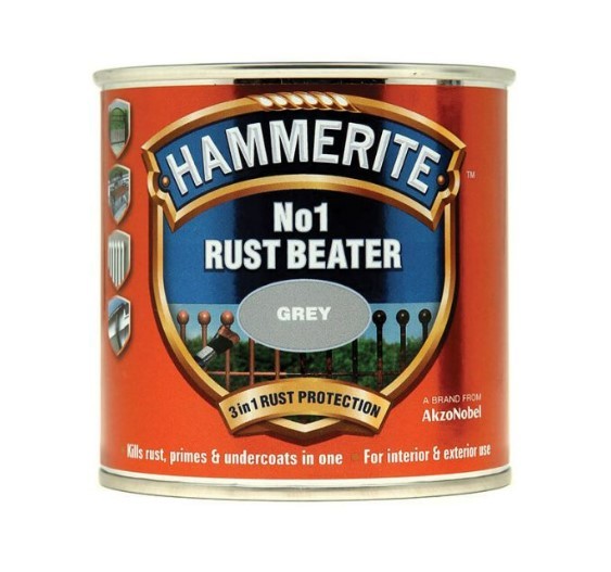 Hammerite HMMNO1GY250 No.1 Rust Beater Paint Grey 250ml
