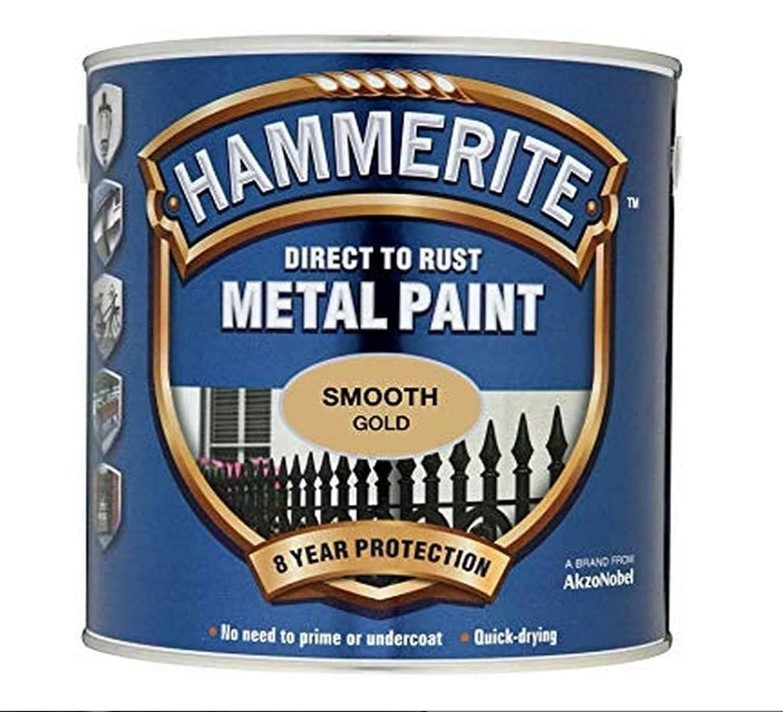 A 750ml tin of Hammerite smooth-finish metal paint, for protecting and decorating metal surfaces.