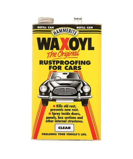 A 5 litre tin of Hammerite protective metal paint for long-lasting rust protection on ferrous metal surfaces.,