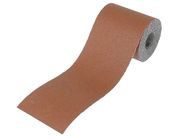 Faithfull FAIAR1060R Aluminium Oxide Sanding Paper Roll Red Heavy-Duty 115mm x 10m 60G