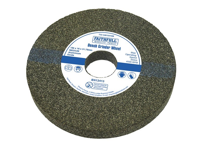 Faithfull FAIGW15020M General Purpose Grinding Wheel 150 x 20mm Medium Alox