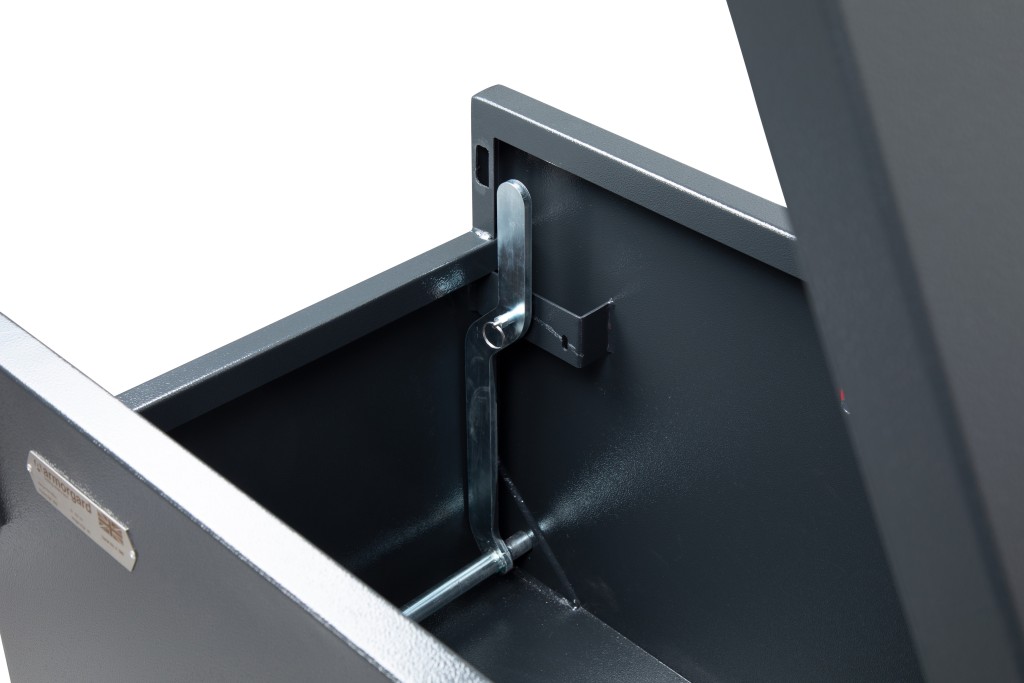 A steel Armorgard heavy-duty site storage unit with a steel construction, secure locking, and a load-rated base.