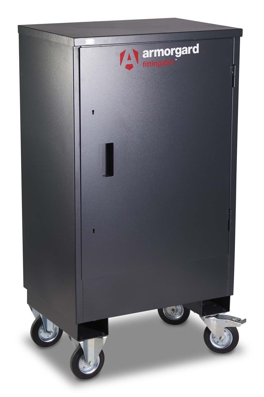 A steel Armorgard heavy-duty site storage unit with a steel construction, secure locking, and a load-rated base.