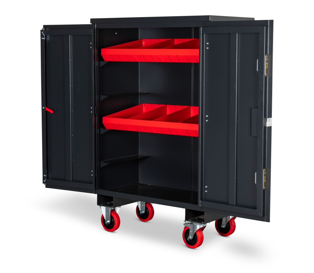 A steel Armorgard heavy-duty site storage unit with a steel construction, secure locking, and a load-rated base.