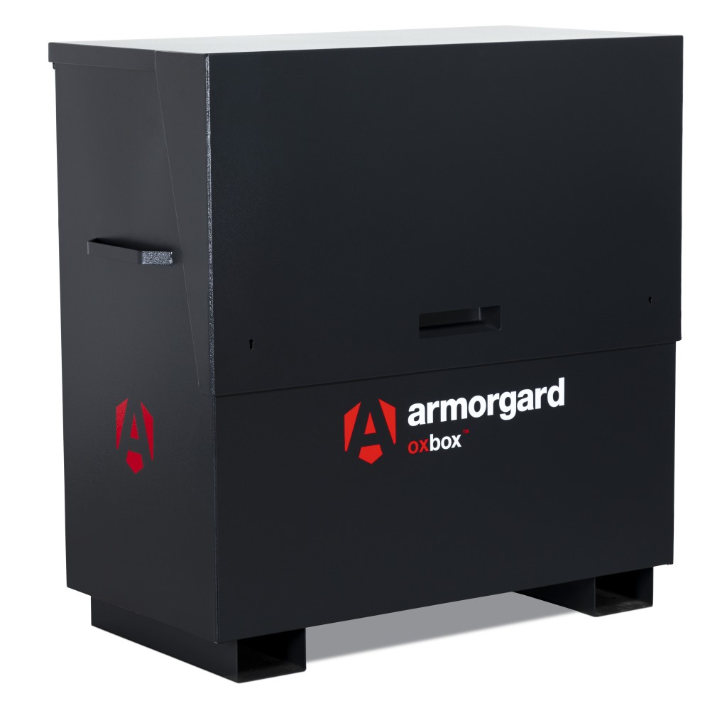 A steel Armorgard steel tool chest with multiple drawers, a locking lid, and rubber-lined interior, for organising and storing hand tools.