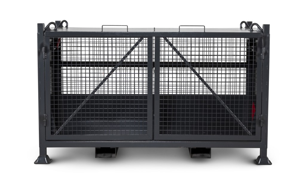 A steel Armorgard heavy-duty site storage unit with a steel construction, secure locking, and a load-rated base.