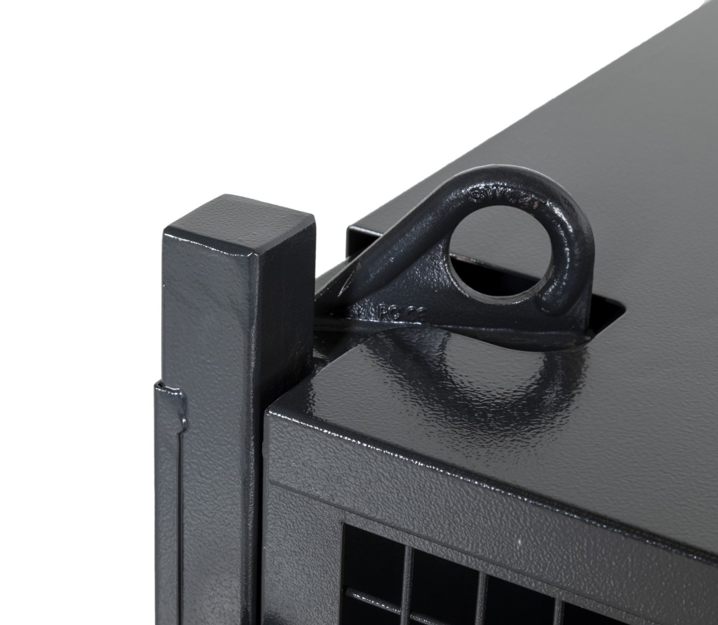 A steel Armorgard heavy-duty site storage unit with a steel construction, secure locking, and a load-rated base.