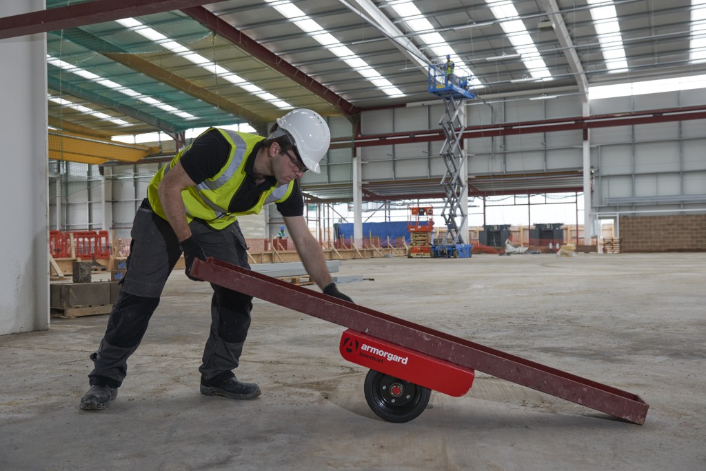 A steel Armorgard heavy-duty site storage unit with a steel construction, secure locking, and a load-rated base.