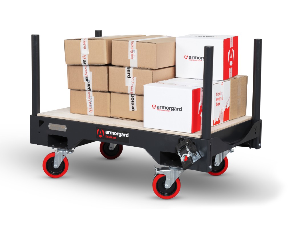 A steel Armorgard heavy-duty site storage unit with a steel construction, secure locking, and a load-rated base.