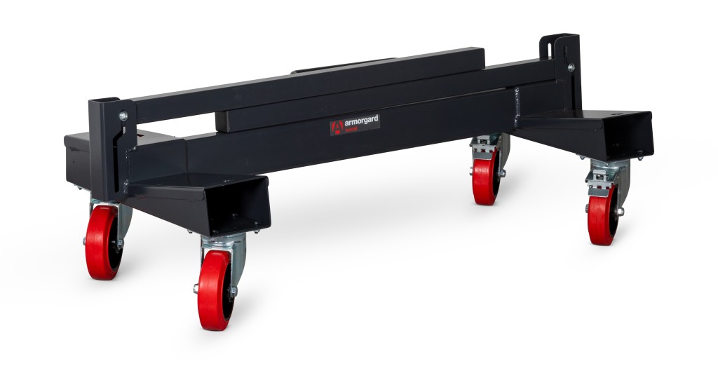 A steel Armorgard heavy-duty site storage unit with a steel construction, secure locking, and a load-rated base.
