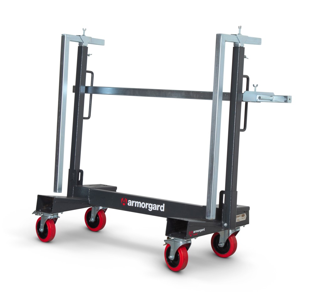 A steel Armorgard heavy-duty site storage unit with a steel construction, secure locking, and a load-rated base.