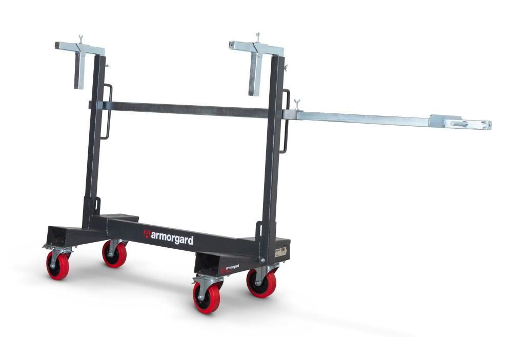 A steel Armorgard heavy-duty site storage unit with a steel construction, secure locking, and a load-rated base.