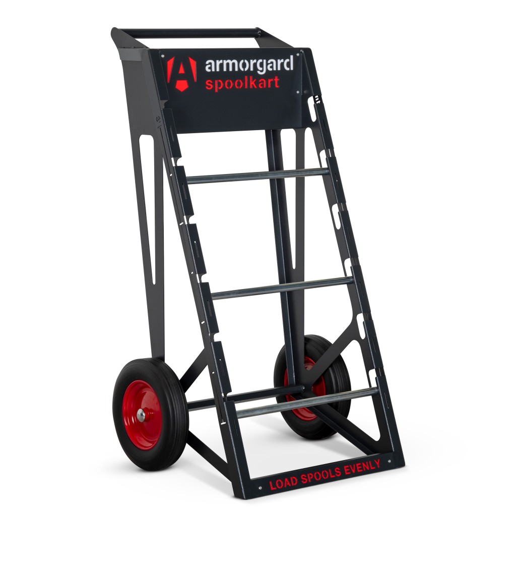 A steel Armorgard heavy-duty site storage unit with a steel construction, secure locking, and a load-rated base.