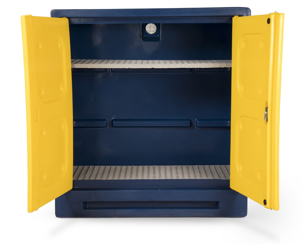 A steel Armorgard heavy-duty site storage unit with a steel construction, secure locking, and a load-rated base.