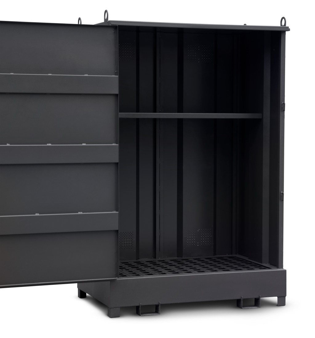 Armorgard DB2S Drumbank 2 Drum Enclosed Shelved Container  1410 x 930 x 2205mm