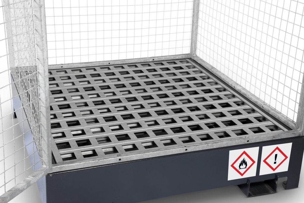 A steel Armorgard heavy-duty site storage unit with a steel construction, secure locking, and a load-rated base.