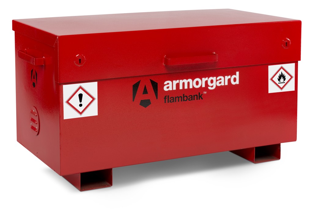 A steel Armorgard steel tool chest with multiple drawers, a locking lid, and rubber-lined interior, for organising and storing hand tools.