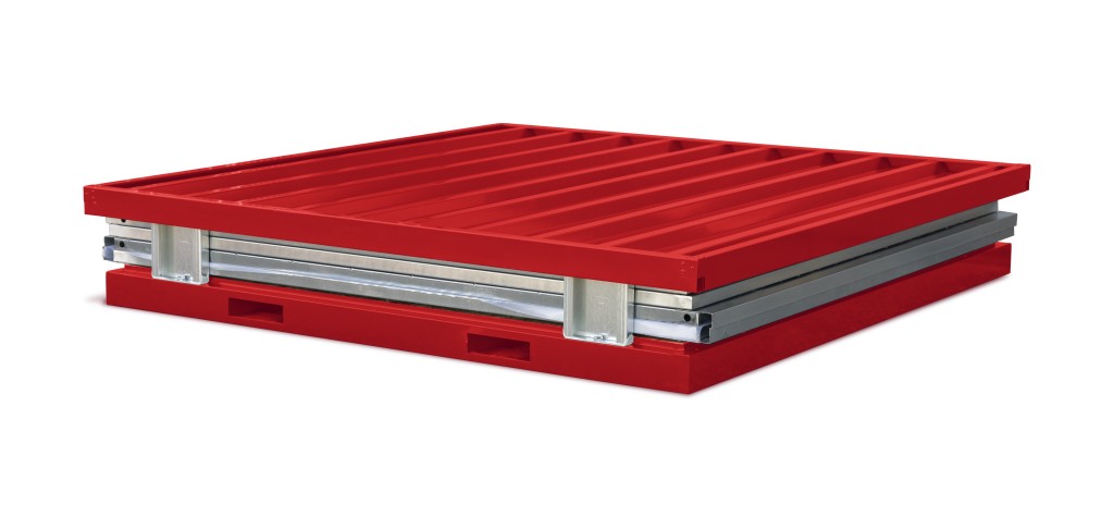 A steel Armorgard heavy-duty site storage unit with a steel construction, secure locking, and a load-rated base.