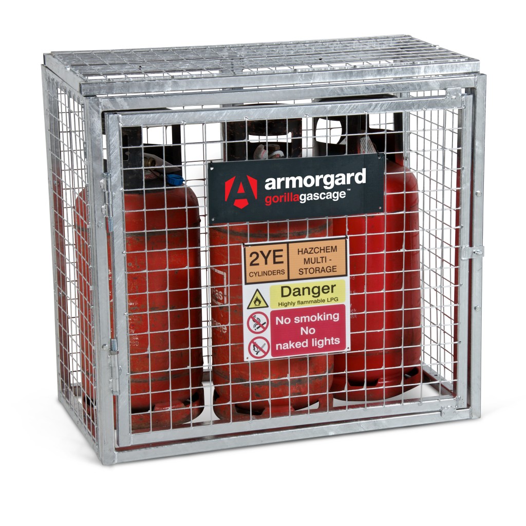 A steel Gorilla heavy-duty site storage unit with a steel construction, secure locking, and a load-rated base.