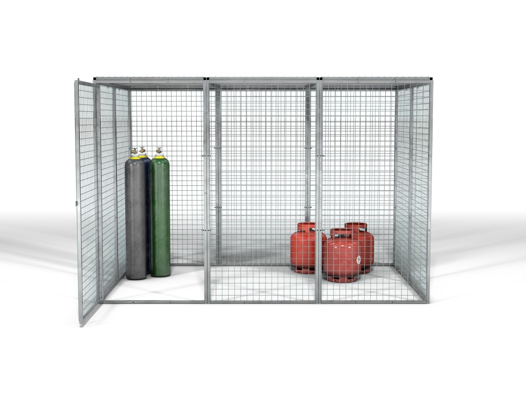 A steel Gorilla heavy-duty site storage unit with a steel construction, secure locking, and a load-rated base.