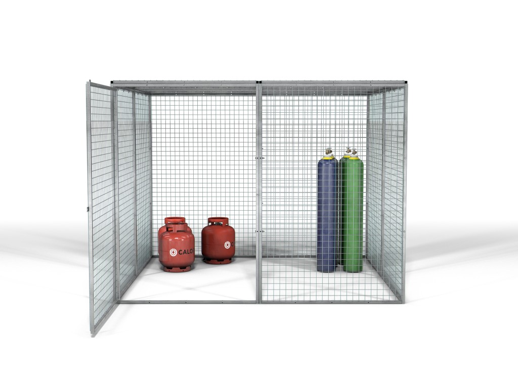 A steel Gorilla heavy-duty site storage unit with a steel construction, secure locking, and a load-rated base.