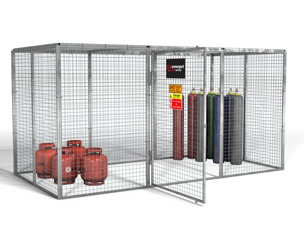 A steel Gorilla heavy-duty site storage unit with a steel construction, secure locking, and a load-rated base.