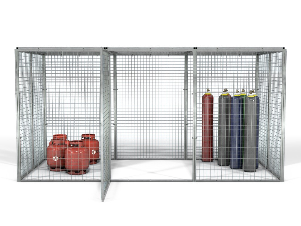 A steel Gorilla heavy-duty site storage unit with a steel construction, secure locking, and a load-rated base.